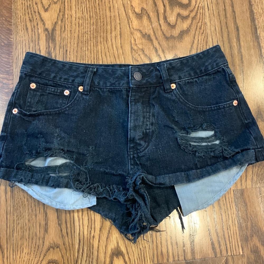 Black Jean Shorts
